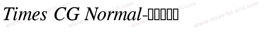 Times CG Normal字体转换